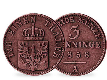 Preußen 3 Pfennig 1841-1860 Friedrich Wilhelm IV.