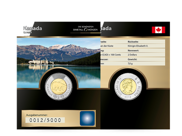 Die schönsten Bimetallmünzen: 2 Dollars Kanada
