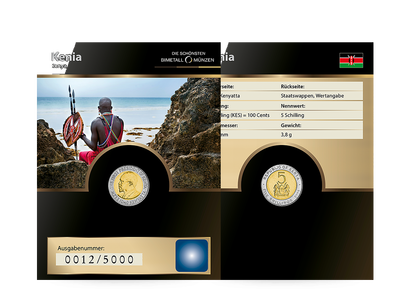 Die Welt der Bimetallmünzen: 5 Shillings Kenia