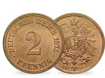 Deutsches Kaiserreich 2 Pfennig 1873-1877