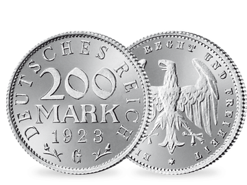 Echte 200-Mark-Münze aus dem Inflationsjahr 1923!