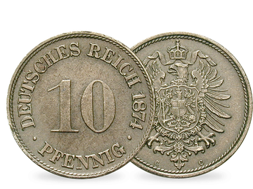Deutsches Kaiserreich 10 Pfennig 1873-1889