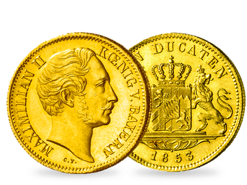 Original Goldmünze von König Maximilian II. Joseph von Bayern!