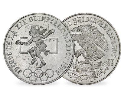 Mexiko 1968: Silber-Gedenkmünze zu den 19. Olympischen Sommerspielen
