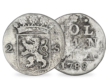 Historische Silbermünze aus der niederländischen Provinz Holland