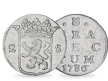 Historische Silbermünze aus der niederländischen Provinz Utrecht
