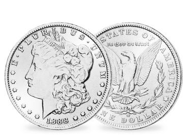 USA Morgan Dollar 1888 Fehlprägung 'Hot Lips'