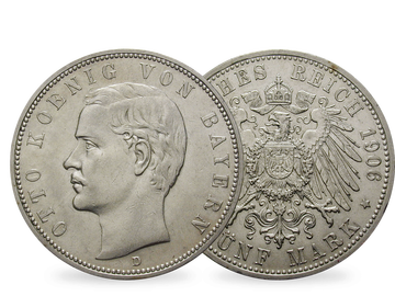 Deutsches Reich / Bayern 5 Mark 1891-1913 König Otto