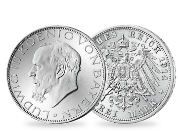 Deutsches Reich/Bayern 3 Mark 1914 Ludwig III.