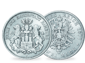 Deutsches Reich / Hamburg 2 Mark 1876-1888