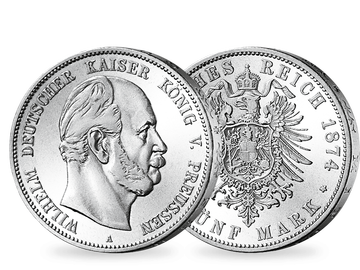 Preußen 5 Mark 1874-1876 Wilhelm I.