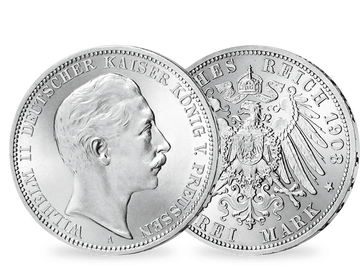 Deutsches Reich/ Preußen 3 Mark 1908 - 1912 Wilhelm II.