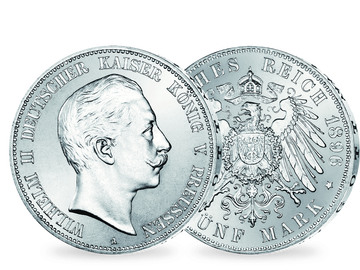 Deutsches Reich / Preußen 5 Mark 1896 Wilhelm II.