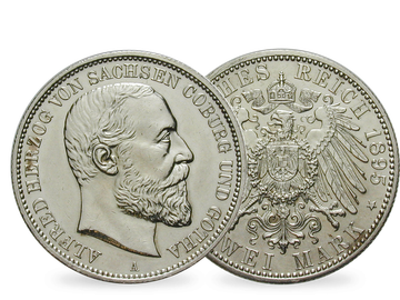 Deutsches Reich / Sachsen-Coburg und Gotha 2 Mark 1895 Herzog Alfred