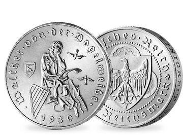 Weimarer Republik 3 Reichsmark 1930 Walther von der Vogelweide