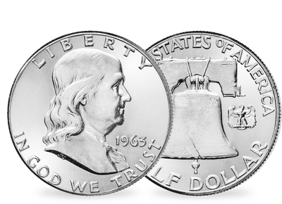 USA 1/2 Dollar 1948-1963 Benjamin Franklin