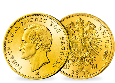 Johanns einzige 10 Mark in Gold − Sachsen 10 Mark 1872 – 1873