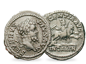 Römisches Kaiserreich Denar 203 n. Chr. Septimius Severus 