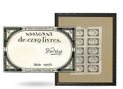 Papiergeld der Revolution − Frankreich, 5 Livres 1783-1796