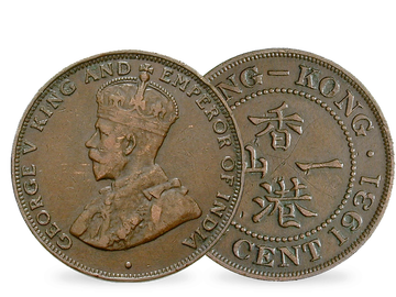 Die letzte 1-Cent-Münze von Georg V.!