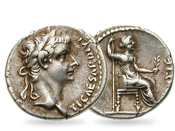 Römisches Reich Denar 14-37 n. Chr. Tiberius