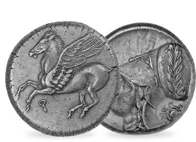 Das geflügelte Pferd Pegasus – Korinth Stater 345-300 v. Chr.