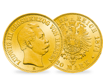 Deutsches Reich/Hessen 20 Mark 1874 Ludwig III.