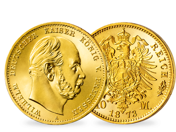 Das erste 10-Mark-Goldstück von Wilhelm I.