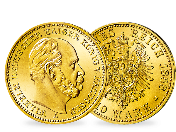 Die letzte 10-Mark-Goldmünze von Kaiser Wilhelm I.!