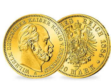 Deutsches Reich/Preußen 20 Mark 1874-1888 Wilhelm I.
