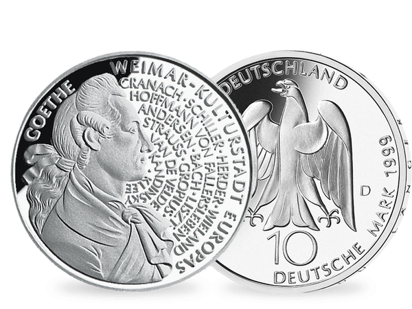 Die  offizielle 10 DM Silbermünze - 