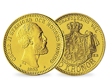 Die einzige 20-Kronen-Goldmünze von Oskar II.