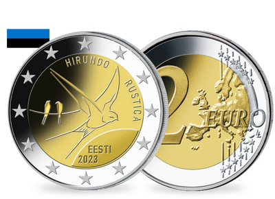 Monnaie 2€ commémorative « L’hirondelle rustique - Estonie 2023 » 