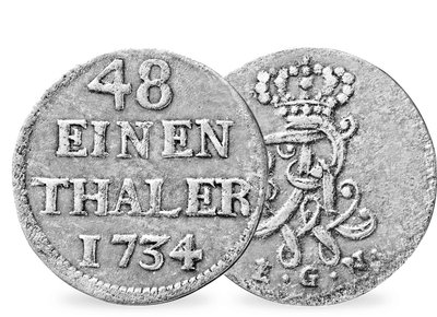 Eine Prägung des Soldatenkönigs − Friedrich Wilhelm I. 1/48 Taler