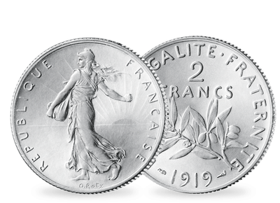Frankreichs letzte 2-Francs-Silbermünze − 2 Francs Säerin 1898-1920
