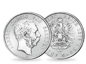 Deutsches Reich/Sachsen 5 Mark 1875-1889 Albert