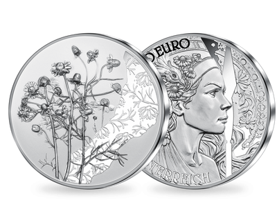 10-Euro-Silbermünze 2023 "Die Kamille" im Blister 