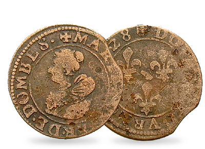 Monnaie ancienne «Double Tournois Marie de Montpensier»