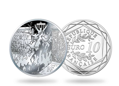 La monnaie de 10 Euros argent «Chute du Mur Berlin» France 2019