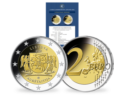 Monnaie de 2 euros «Province d'Aukštaitija» Lituanie 2020