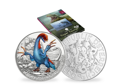 Österreich 2021: 3-Euro-Dino-Taler-Serie „Therizinosaurus“					