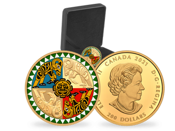 Kanada 2021: Kunstvolle Goldmünze 