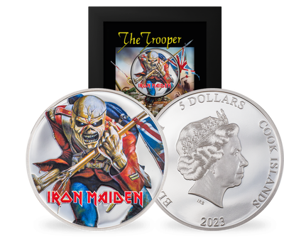 Monnaie en argent pur colorisé «Iron Maiden Eddy the Trooper» 2023