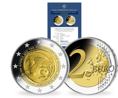 Monnaie commemorative de 2 Euros «Centenaire de l’unification de la Thrace avec la Grèce» Grèce 2020