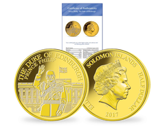 Monnaie dorée à l'or pur «Prince Philip - Le Duc d'Edimbourg»