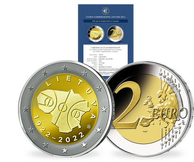 Monnaie commemorative de 2 Euros «100 ans de basket-ball en Lituanie» Lituanie 2022