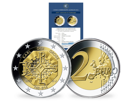Monnaie commémorative de 2€ « 1275ème anniversaire de Charlemagne » Allemagne 2023