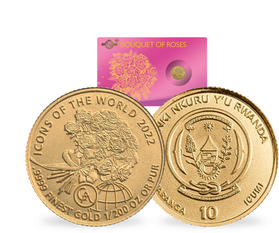 Monnaie en or le plus pur «Bouquet de roses» 2022