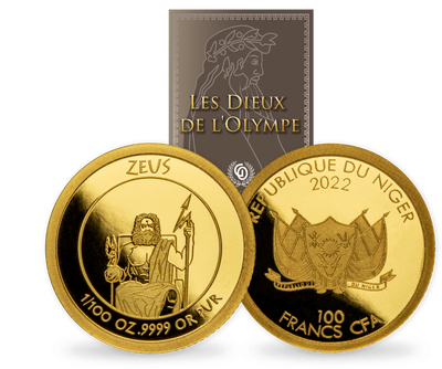 Les Dieux de l'Olympe - la monnaie en or « Zeus » 2022