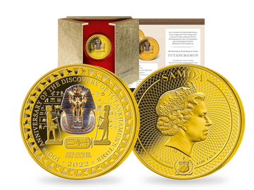 Die gigantische 5-Unzen-Feingold-Münze zu Ehren von „Tutanchamun“!